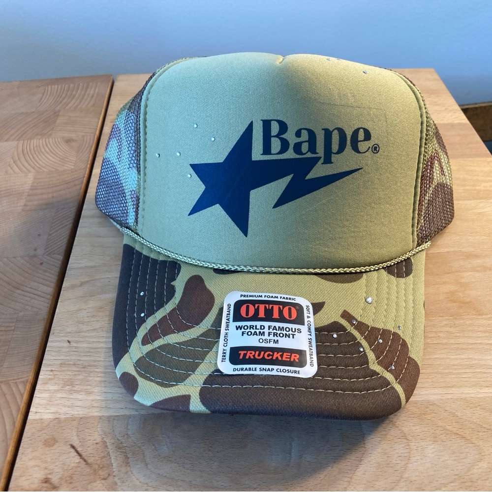 Luxury inspired Camo Trucker Hat - Green and Brown